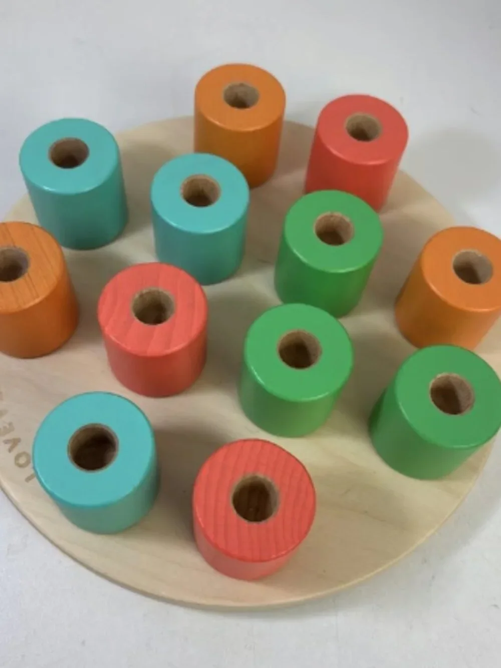 Lovevery Wooden Stacking Pegboard from 